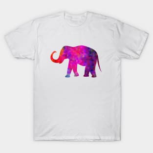 Colorful Elephant Abstract Art T-Shirt